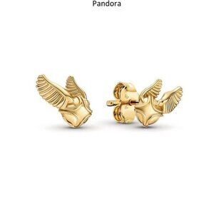 Gold Winged Stud Earrings